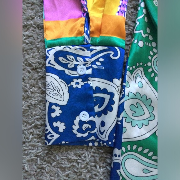 Silky Collared Deep Cowl-neck Shirt Dress - Picture 4 of 12